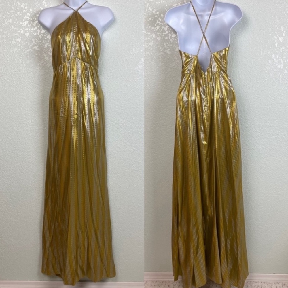 Ramy brook Exclusive Amarynthia Dress size 6 gold - Picture 5 of 5